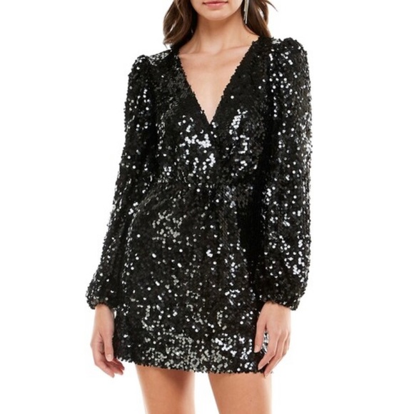 Brand New - Wayf Carrie Sequined Mini Dress 🖤✨ - Picture 4 of 16
